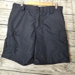 Olympic Uniforms Black Shorts Size XXL.Waist approx: 17.5 inches Inseam appro